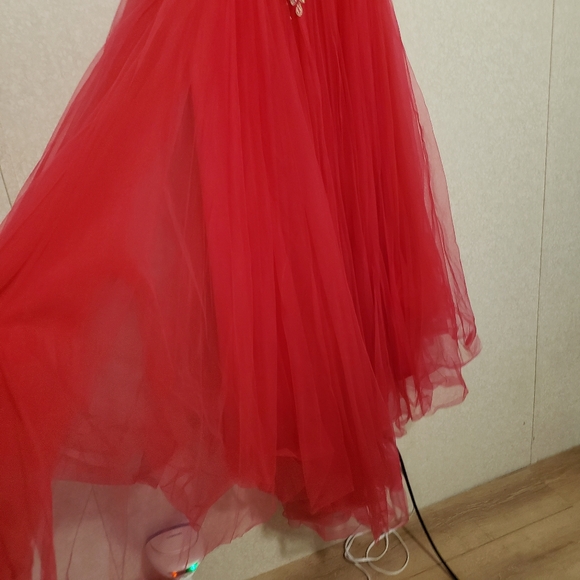 FUCHSIA LONG DRESS WHIT RHINESTONES SIZE:XXL - Picture 4 of 16